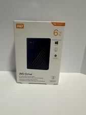 WD Drive Portable 6 TB HDD External Hard Drive Windows + Mac + Chromebook**NEW**