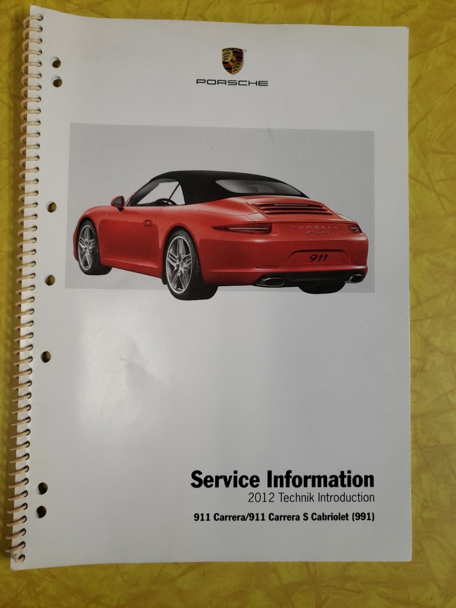 2012 porsche 911 Carrera/Carrera S Cabriolet (991) Service Info