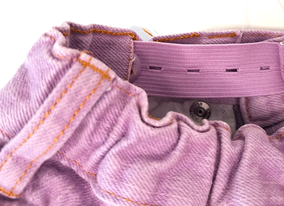 Vtg GAP Girls 8 Purple Boot Cut Jeans Elastic Adjustable Waist Y2K 2002 - Image 4 of 4