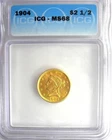 1904 $2.50 Liberty Gold Quarter Eagle – ICG MS68 – Superb Type Coin