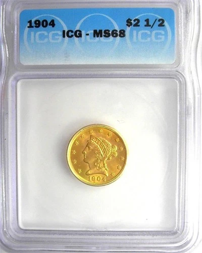1904 $2.50 Liberty Gold Quarter Eagle – ICG MS68 – Superb Type Coin
