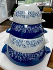 Vintage Pyrex Cinderella Mixing Bowls, Colonial Mist, Set of 4, (441-444)