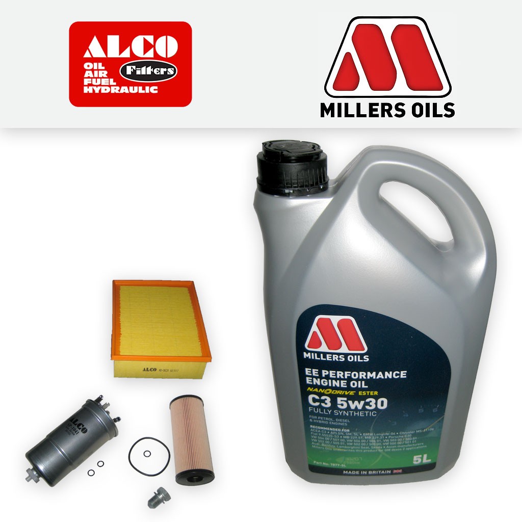 SERVICE KIT for AUDI A4 1.9 TDI AVB AVF AWX BKE BRB OIL AIR FUEL FILTERS +OIL