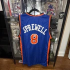 Latrell Sprewell Signed New York Knicks #8 Basketball Jersey SWAU Authenticated
