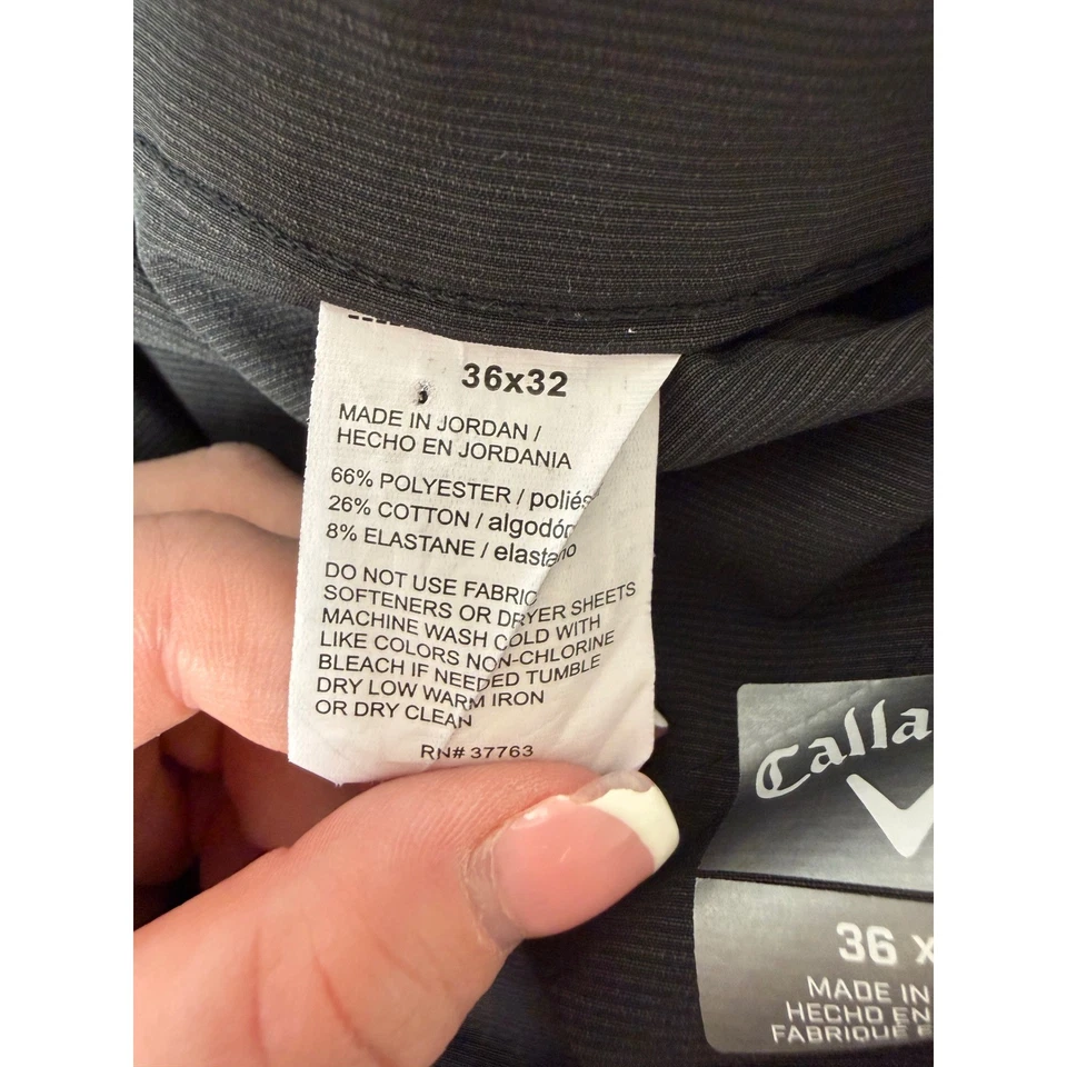 Pantalones de golf Callaway para hombre negros texturizados de rendimiento talla 36x32 Foto 3 de 4