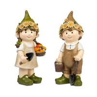 2Er Set Dekofiguren Sommerkinder Stehend H. 25Cm Aus Kunststein Formano S26