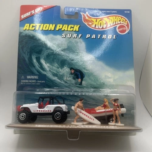 Vintage HTF Hot Wheels 1996 Surfs Patrol Action pack New! FREE SHIP