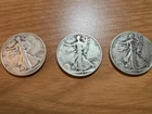 Three Walking Liberty Half Dollars