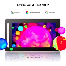 XPPen Artist 16 2nd 15.4" Drawing Table- X3 Stylus & 10 Keys 127% sRGB, Pink