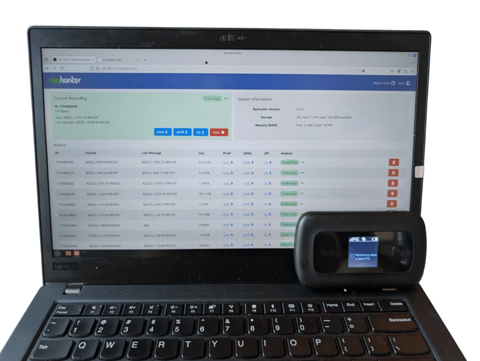 Б/у - RayHunter Orbic RC400L IMSI детектор ловушки | Stingray / Cell Site Simul - Изображение 4 из 4