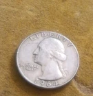 1964 Washington Silver Quarter no mint mark 25 Cent