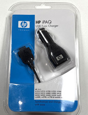 HP Auto Adapter/Car Charger USB Sync Cable iPAQ Pocket PC-See Pics for Models