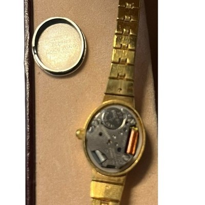Elgin Ladies Quartz Watch Gold Tone Black Dial EJ192-048 NIB w/new battery Elgin Ladies Quartz Watch Gold Tone Black Dial EJ192-048 NIB  main image 4