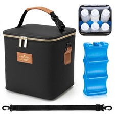 Breast Milk Cooler Travel Bag, 9.6L - Insulated Cooler Bag with Leak-Proof PE...