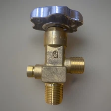 Brass Co2 Valve CGA 320 1/2” .50” NGT 3000 PSI V-9 For Steel Cylinder