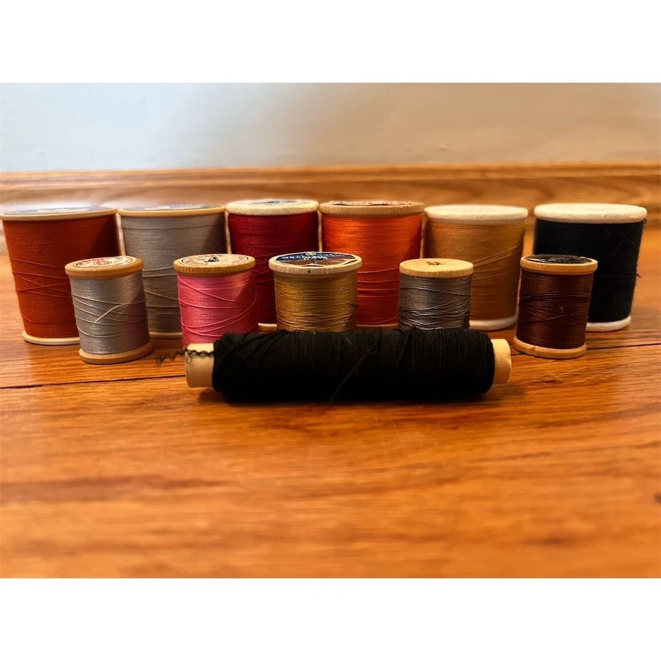 Vintage Thread Spools Lot - American Thread Co, J&P Coats & More - Image 3 of 3