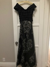 Rene Ruiz Neiman Marcus Off The Shoulder Black Gown Size 2 NWT
