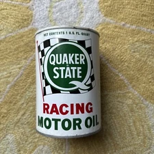 QUAKER STATE RACING MOTOR OIL 1 QUART CAN FULL NEW OLD STOCK