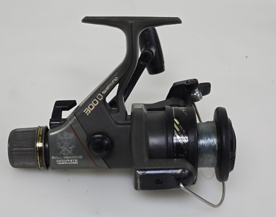 Vintage Shimano AX 300Q Graphite R3 Spool Fishing Reel (Tested