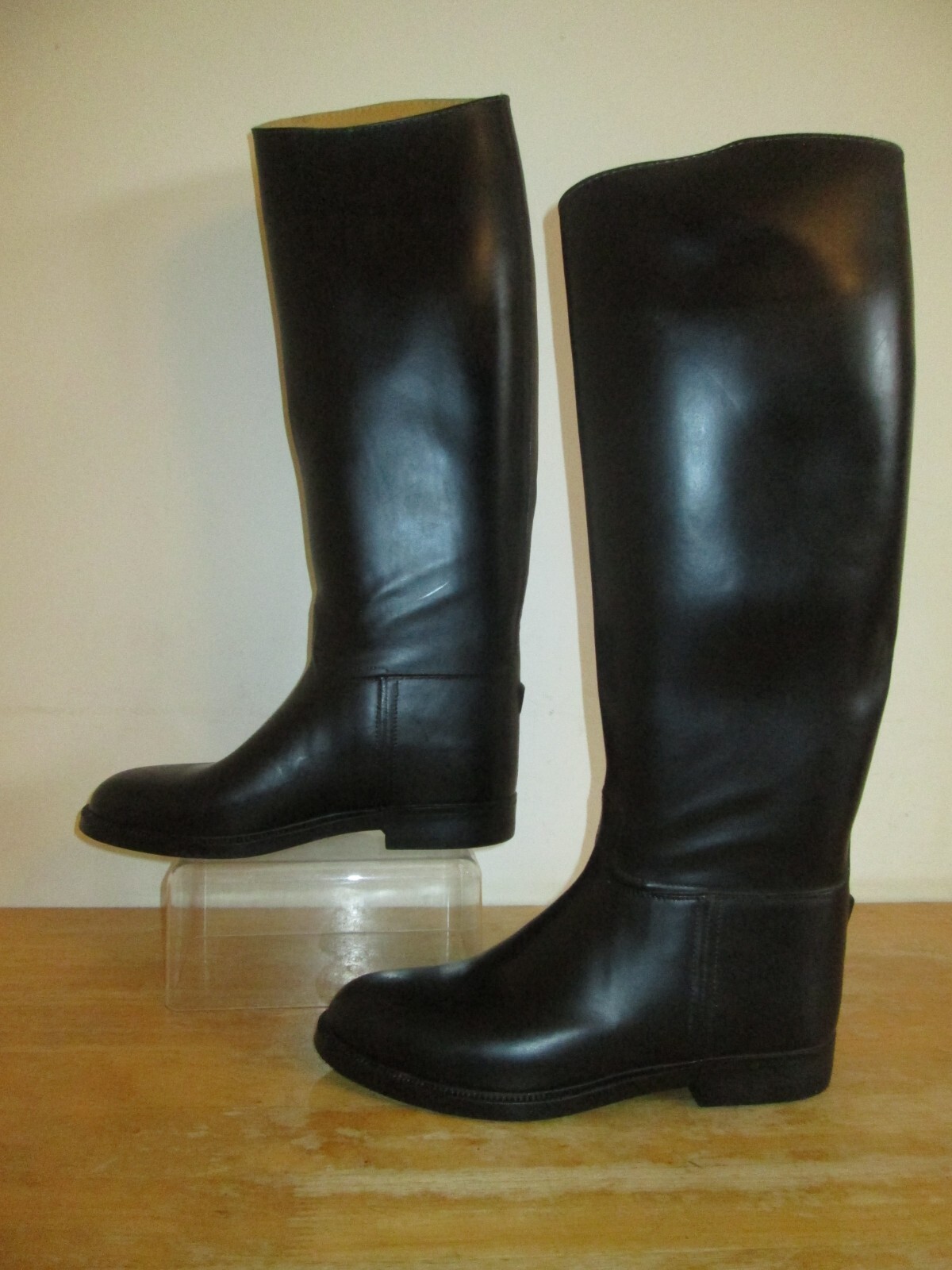 Aigle Coupe Saumur Cree Black Riding Boots, Size UK 8 Calf S, Tall