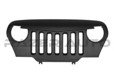Matte Black Skull Style Overlay Grille Fit For 97-06 Jeep Wrangler Tj 1997-2006