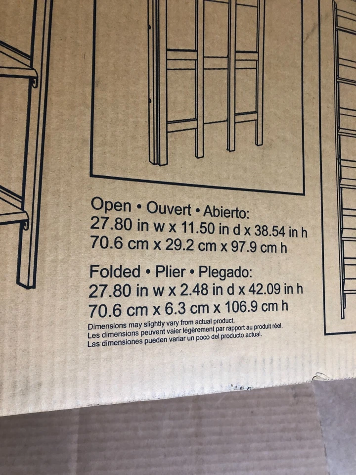 Winsome 3 - Shelf Folding Stackable Bookcase 27.5" Wide - Walnut - Image 2 of 4