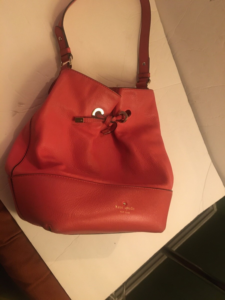 Kate Spade Coral Leather Bucket Bag | eBay display picture 2