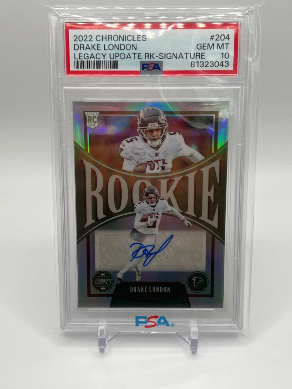 Drake London Panini Chronicles Legacy Update Rookies #204 Signature