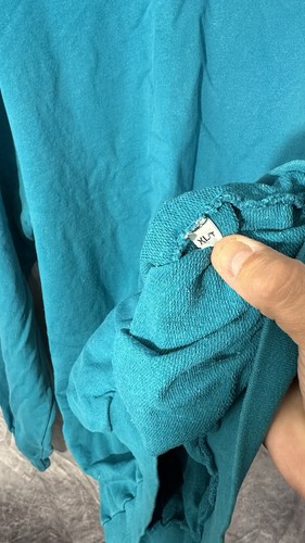 Maglione girocollo uomo LL Bean cotone taglia XL blu turchese alto pesante - Foto 5 di 12
