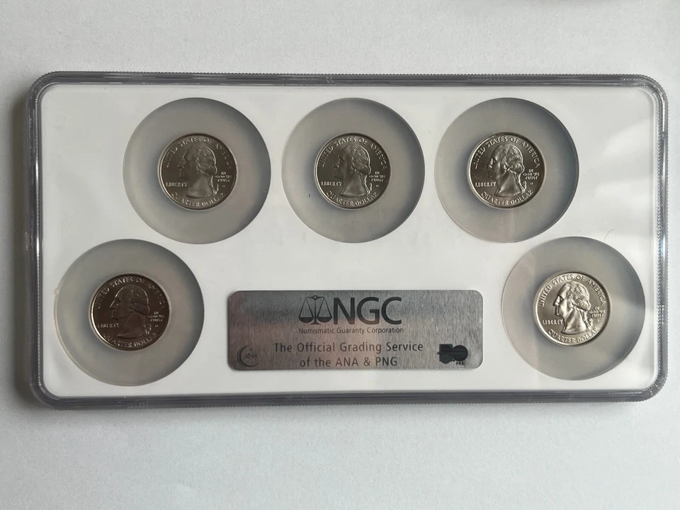 2007 D Satin Uncirculated Set State Quarters NGC MS66 - Image 2 of 2
