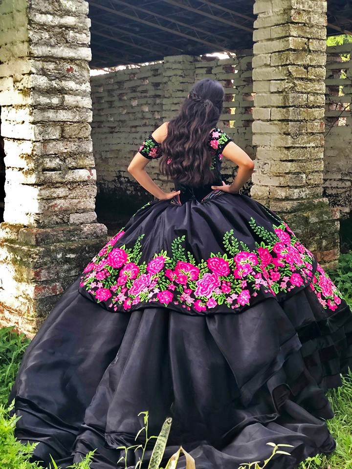 Black Mexican Princess Quinceanera Dresses Off Shoulder Floral Applique Corset | eBay Black Mexican Princess Quinceanera Dresses Off Shoulder Floral Applique Corset | eBay