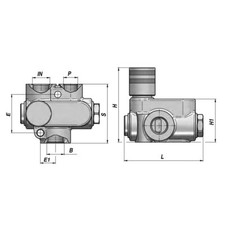 Hydraulik Mengenteiler (Stromregelventil) 40l/min Ölmenge stufenlos regeln