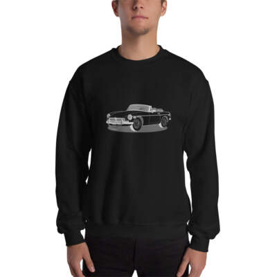 1973 MG B Front Side Unisex Sweatshirt (2 Colors Available)