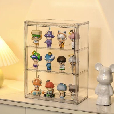 LIFELOOK Plastic Display Cabinet Storage Box Clear Case Toy Cars Models Display Stand UK