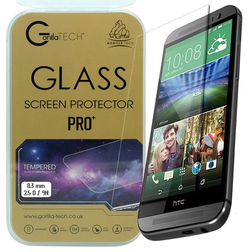 100% Genuine Gorilla Tempered Glass Film Screen Protector Guard For HTC One M7 - Picture 3 of 3
