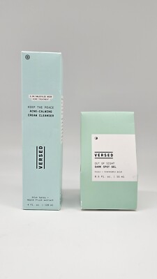 2PC VERSED Out of Sight Dark Spot Gel + Keep The Peace Acne-Calming Cream Cleans
