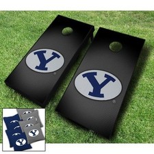 BYU COUGARS "Slanted" CORNHOLE WRAPS BOARD SET  8 ACA Regulation Bags