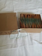 5"x 2" Half CIRCLE CLEAR GLASS BEVELS 30 PACK BOX FOR STAINED GLASS CRAFTS NOS