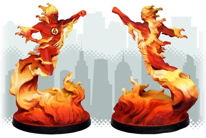 MARVEL ZOMBIES BOARD GAME AUTHENTIC Model Miniature HUMAN TORCH