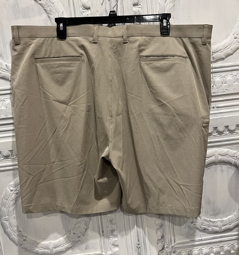 NEW Roundtree Yorke Shorts Mens 48 Beige Tan Performance Stretch Flat Front - Picture 2 of 8