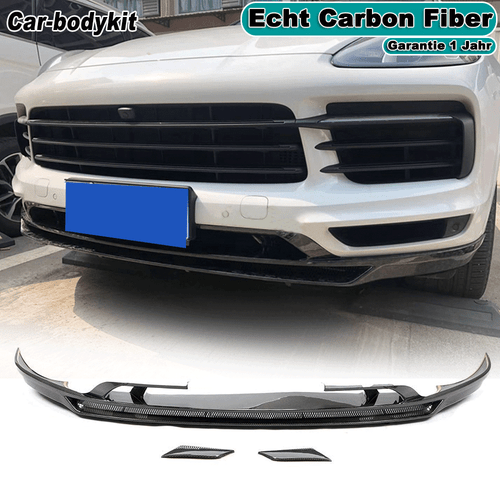 Adecuado para Porsche Cayenne 2018-2019 labio de alerón de carbono alerón labio delantero - Imagen 1 de 11