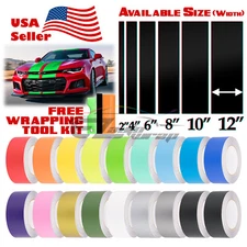Matte Color Racing Stripes Vinyl Wrap Sticker For Chevy Camaro Stripe 10FT /20FT
