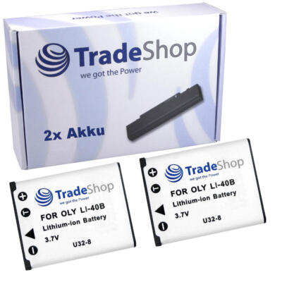 2x Li-Ion Akku 3,7V für Polaroid Q20, Q40, Maginon SZ-125, Z1600, SZ 24