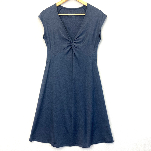 Patagonia Seabrook Bandha Twist Dress Small Heathered Blue Gorpcore Wandern weich