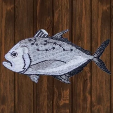Giant Trevally Kingfish Embroidered Patch — Iron On