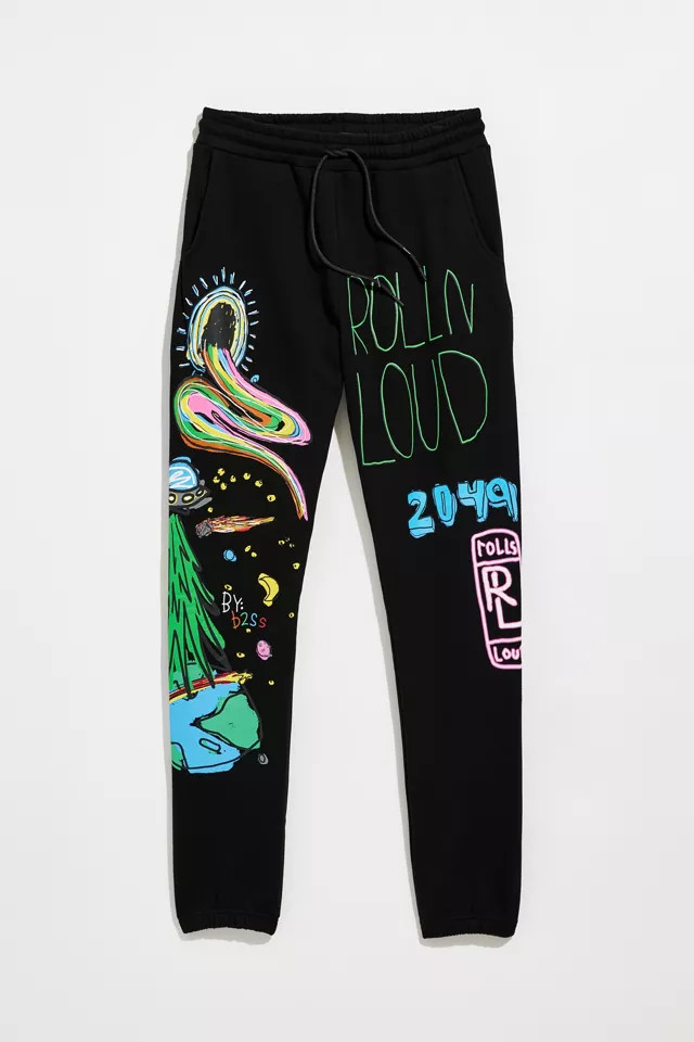 Rolling Loud B2Ss UFO Graphic Sweatpants-M A650 | eBay