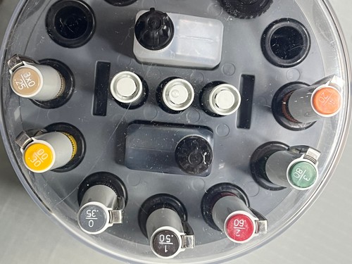 K&E Leroy Reservoir Ink Pen Rapidograph Set in Revolving Humidified Container - 第 2/2 張圖片