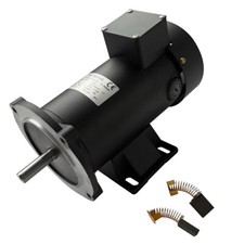Permanent Magnet Dc Motor, TEFC, 1/2hp, 1750 RPM 56C with Carbon Brushes