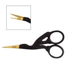 4" Gold/Black Embroidery Scissors And Cross Stitch Sewing