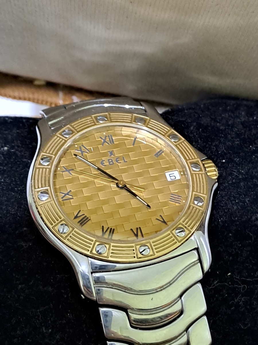 AUTHE EBEL DRESS WAVE E6187942 STAINLESS STEEL SOLID 18K GOLD